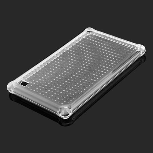 Cakin Bump Case for Fire 7 2015 - Light Weight [Anti Slip] Shock Proof Protective Cover for Amazon Fire 7 Tablet (Fire 7" Display 5th Generation) (Clear White)