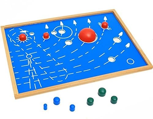 Beech Wood Solar System Nine Planets Montessory Teaching Aid Board