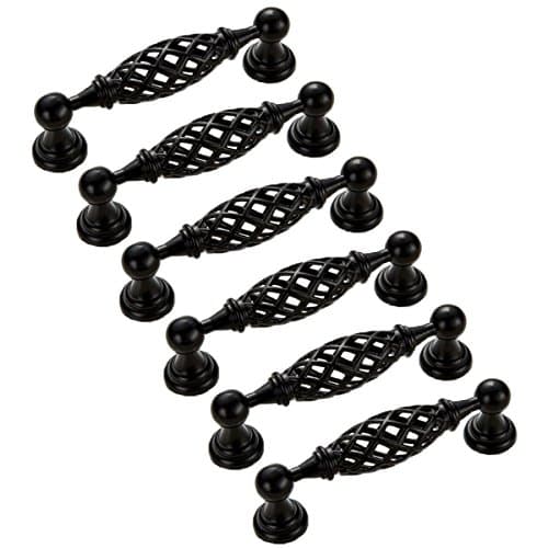 Choubao 6pcs Creative Handles/Knobs Bird Cage Spiral Design Zinc Alloy Handle Drawer Cabinet Cupboard Door Pull Handle Knob Decoration Pulls