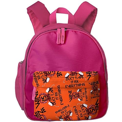 Wine Is Like Duct Tape It Fix Everything Gift Boy Print Kid's Lightweight School Backpacks Cute School Bags