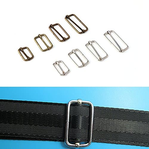 Timberlark 20 Pcs Metal Slides Tri-glides Wire-formed Roller Pin Buckles Strap Slider Adjuster Backpack/Bag/Handbag Strap Adjustable tool(Bronze) (1.5")