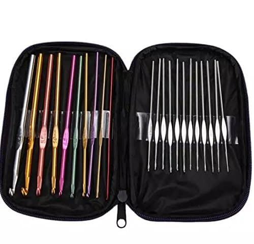 Multi-colour Aluminum Crochet Hooks Needles Knit Weave Craft Needles Set