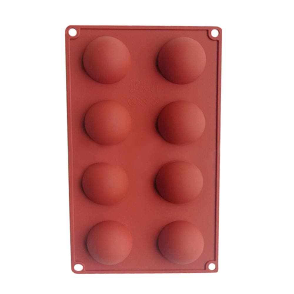 iHHAPY Semi Sphere Silicone Mold,Bakeware Mold for Cake Decoration, Mousse Cake, Jelly, Ice Cream, Cupcake,Chocolate Molds DIY (A)