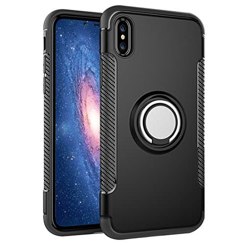 iPhone X Case, Tricess Shock Absorption Protective Magnetic carriage bracket Slim Scratch Resistant Air Space Technology Case Cover for iPhone X / iPhone 10