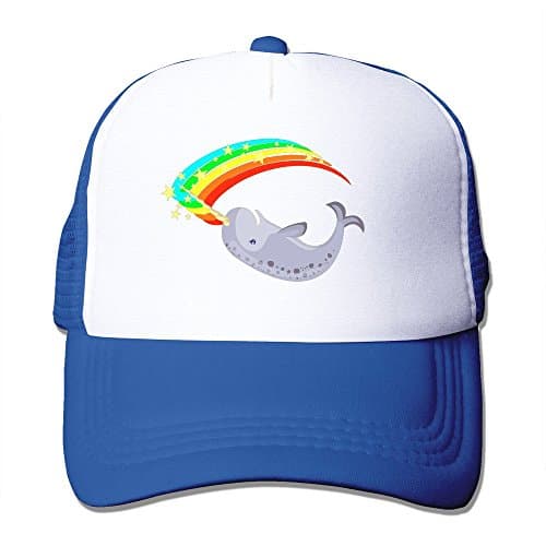 Men/Women Narwhal Rainbow Mesh Hats Caps