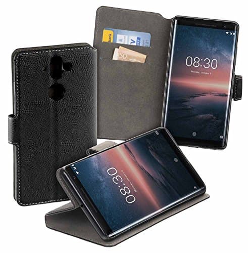 Yayago Classic Folio Case for Nokia 8 Sirocco, Black