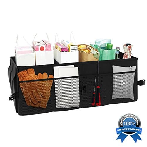 Car Lovers Care Premium Auto Trunk Organizer. Convenient and Durable Vehicle Storage Box to Keep Gadgets, Golf and Sports Equipment and Other Cargo Secure. Easy to Clean Case Keeps Your Stuff Safe