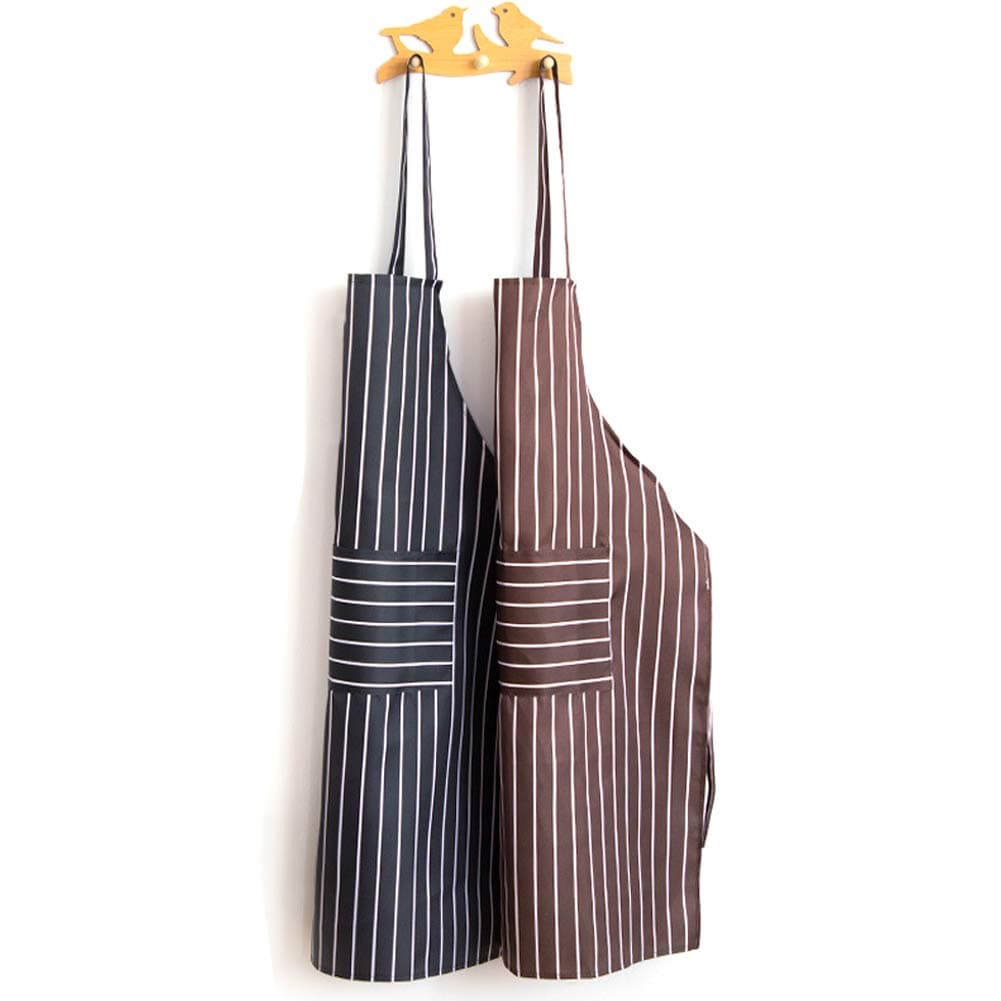 IXIGER Kitchen Apron with Double Pocket Waterproof and Oil Proof Cooking Apron Professional Striped Kitchen Cooking for Men and Women Aprons 2pack