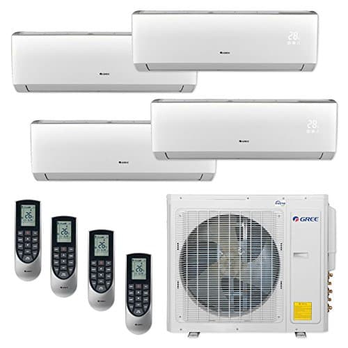 Gree MULTI30CLIV400-30,000 BTU Multi21+ Quad-Zone Wall Mount Mini Split Air Conditioner Heat Pump 208-230V (9-9-9-9)