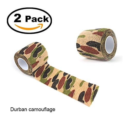 Non-adhesive Self-Adhesive Stretch Non-Woven 2 Pack 15ft Outdoor Camouflage Tape Hunting Hunting Camouflage Riding 12 Colours Adhesive Tape Can Be Selected Can Be Any Combination (Durban)
