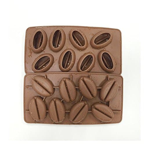 cool coffee beans ice tray | ice mold | DIY Silicone Bakeware Baking Mold | Chocolate Mold | Coffee Beans shape tray(Set of 2 ) ¡­
