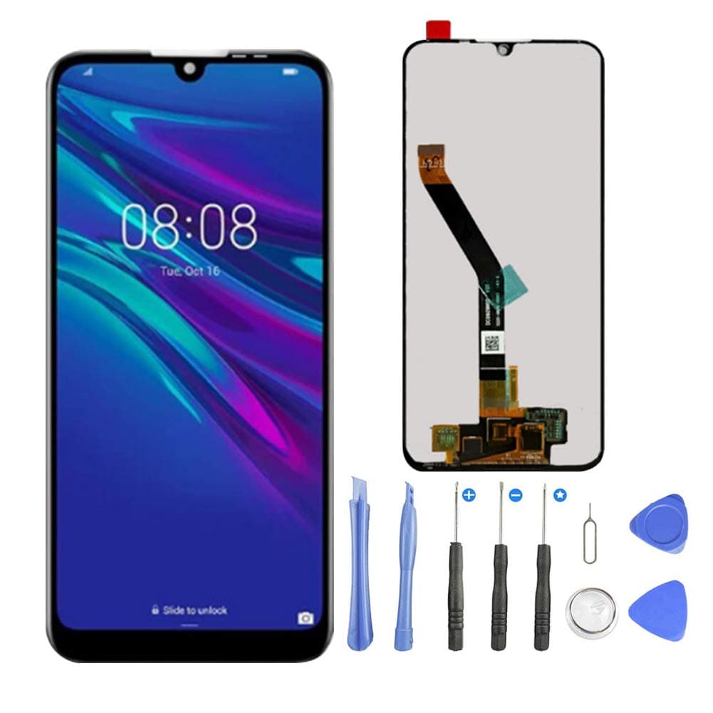 TOVE LCD Display Touch Screen digitizer Assembly Full for Huawei Y6 2019 Assembly Replacement (Black)