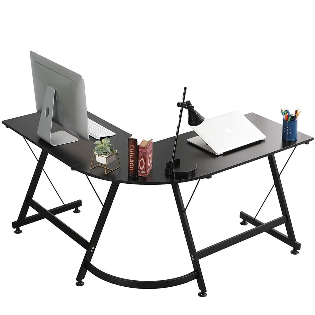 SPEIDEAL LIFE L-Shaped Computer Desk Gaming Desk Office Worksation Computer Desk for Home Office