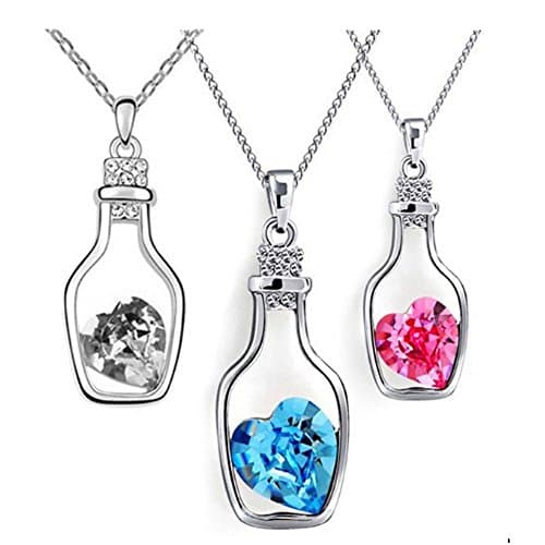 Heart In A Bottle Necklace (Clear)
