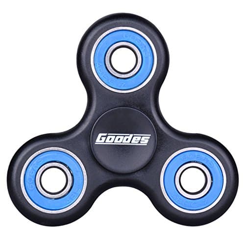 Goodes Tri-Spinner Fidget Toy 3D Printing Ceramic Bearing EDC Focus Toy for Relieving ADD ADHD Anxiety Autism and Boredom（Blue）