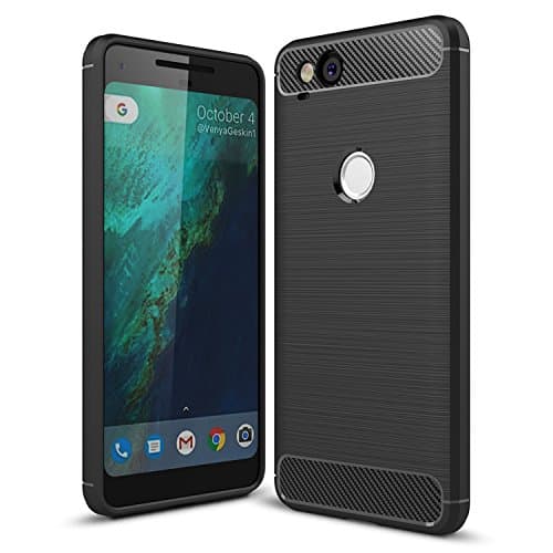 Taorey Case for Google Pixel 2 Case, Google Pixel2 Case, Carbon Fiber Case with Resilien Shock Absorption and Luxury Slim for Google Pixel 2 (2017) - Black