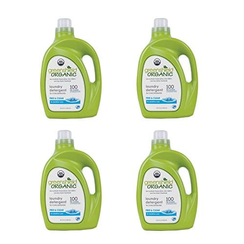 Green Shield Organic - USDA Certified Free and Clear Laundry Detergent - 100 oz. - 4 Pack