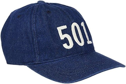 Mens Levis Red Tab 501 Baseball Cap- Navy Denim