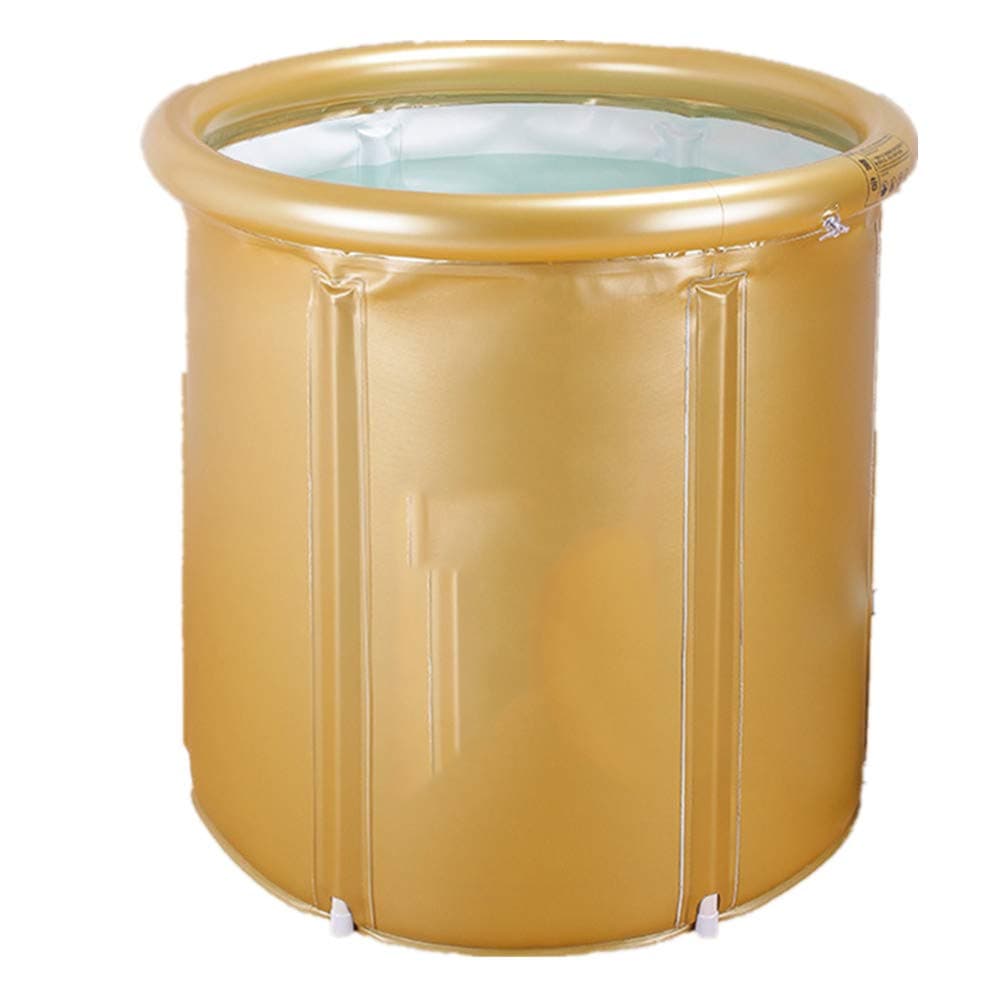 Sto portable bath tub, foldable and easy to clean, one-piece seat cushion wear-resistant and sturdy, with lid to keep constant temperature