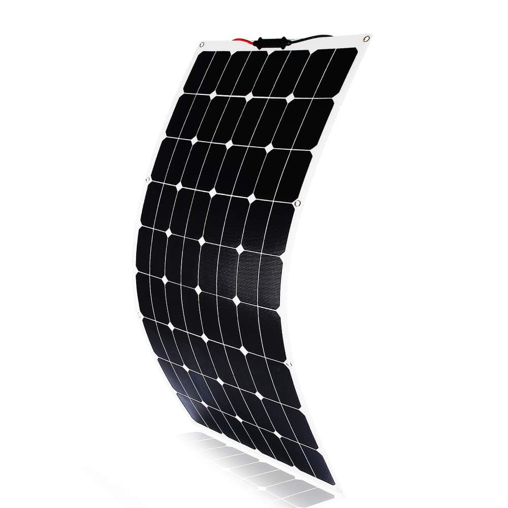 Kingsolar Flexible Solar Panel 120 Watt 18 Volt 12 Volt, ETFE Surface Not PET Surface(Most of Others) Ultra Lightweight, Ultra Thin, Up to 260 Degree Arc, for RV, Boats, Roofs, Uneven Surfaces