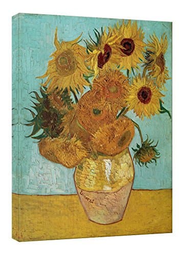 Canvas Prints by Vincent Van Gogh Wall Decor Art, Advanced Knife Painting with Texture for Home Decoration (60cm x 90cm) (Unframed) (15.Sunflowers)