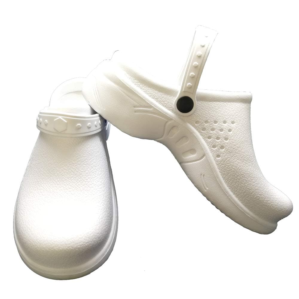 Women Nursing Shoes Work Clogs - Jeanish Lightweight Comfortable Rubber Strap Clogs for Women Water and Stain Resistant