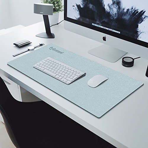 Fybamel FY-03 Table Protector, Desk Mat, Mouse Pad, Laptop mate, PC Keyboard Protector | PU Leather | 5 Colors to choose | 3 Sizes to Choose (Black, Large)