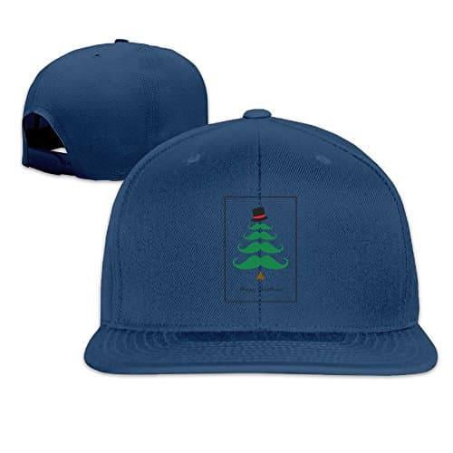 S ZHOU VITON Flat Baseball Cap Hat Baseball Cap Funny Mustache Tree Happy Christmas Golf Cap Adjustable Hat