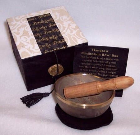 Meditation Bowl and Box, Om Mani Mantra
