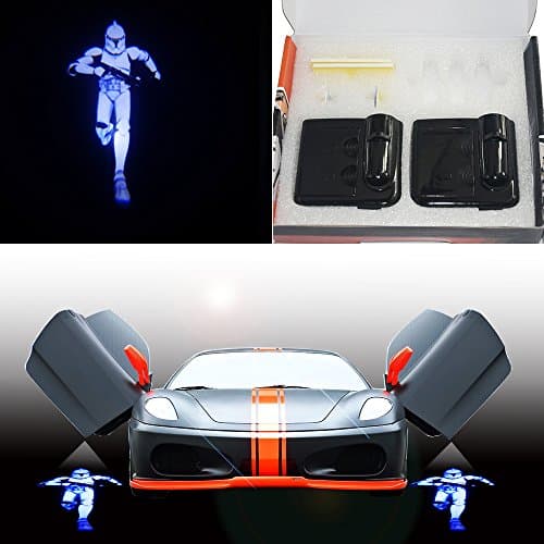 Spoya Force Star Wars Clone trooper soldier Wireless Magnetic Car door step LED welcome logo shadow ghost light laser projection projector light