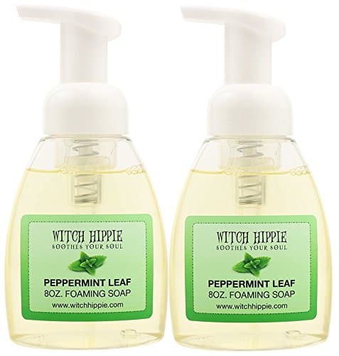 Peppermint Leaf Organic Foaming Hand Soap 8oz by Witch Hippie (2-8oz Bottles)