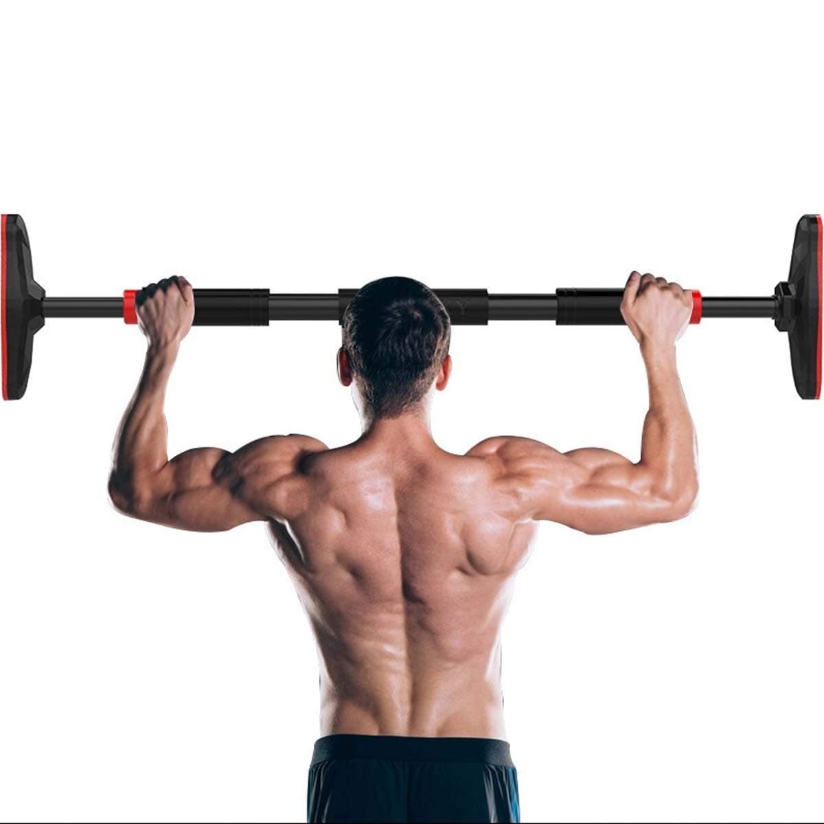 QINGMM Door Pull-Up Bar Multifunctional Portable Gymnastics Sit Up Fitness Equipment Strength Heavy Duty with Soft Grip Body Sculpture No Screws Easy Installation,100cm / 150cm