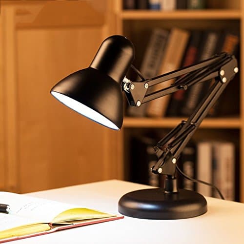 Swing Arm Desk Lamp - 5W Multi-Joint Classic Architect Style Desk Lamp with Clamp Adjustable Lamp for Office Bedroom Living Room Study Room Studio (Bulb Not Included)