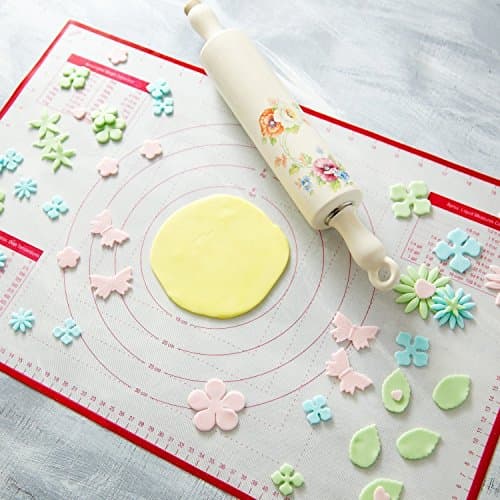 iAite Silicone Baking Mat Large 23.62" x 15.74"-Non Stick-Non Slip- For baking Pizza,Breads,Lasagna,and other Recipes &amp; Desserts