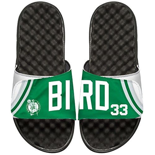 NBA Boston Celtics Larry Bird Retired Player Islides Jersey, White/Black, 7