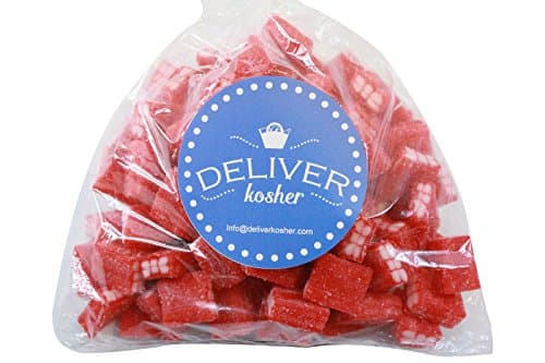 Deliver Kosher Bulk Candy - Sour Cherry Licorice Cubes - 2lb Bag