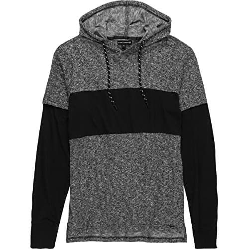 Ocean Current Tao Pullover Stripe Built In Sleeve Hoodie - Men's Grey Heather, S