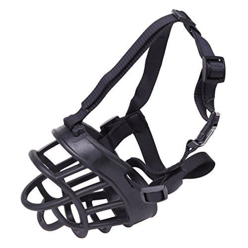 PetAZ Dog Muzzle Soft Rubber Basket Muzzles for All Size Dog, Silicone Dog Basket Muzzles Breathable Adjustable to Prevent Biting, Chewing and Barking (Size 5)