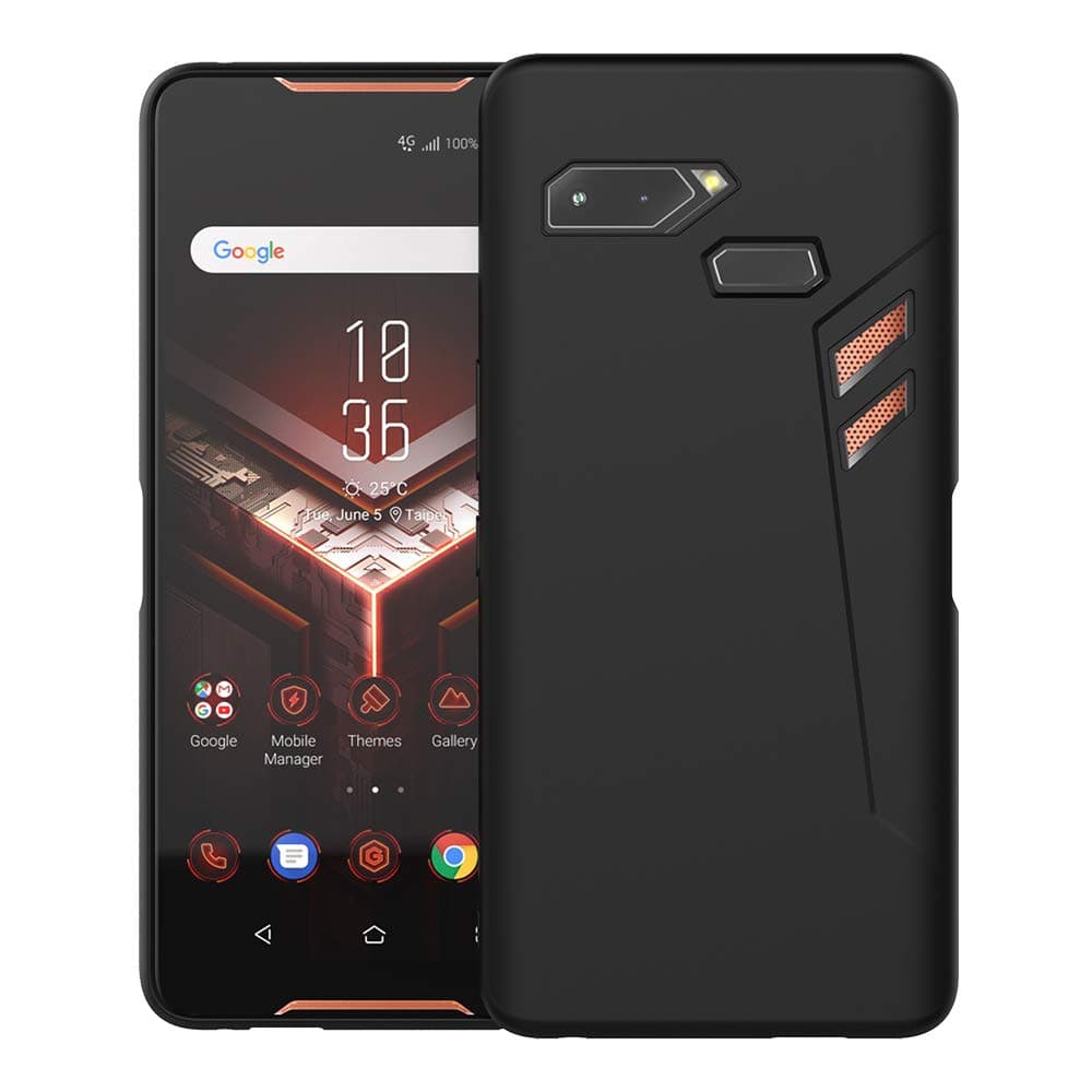 Feitenn ASUS ROG Phone Case, Soft Flexible TPU Case Cover Slim Thin Lightweight Bumper Shockproof Anti-Scratch Protective ROG Phone Case Skin Shell for Asus Rog Phone ZS600KL 6.0 inch - Black