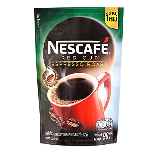 NESCAFE RED CUP ESPRESSO ROAST INSTANT COFFEE DOY PACK 90G.