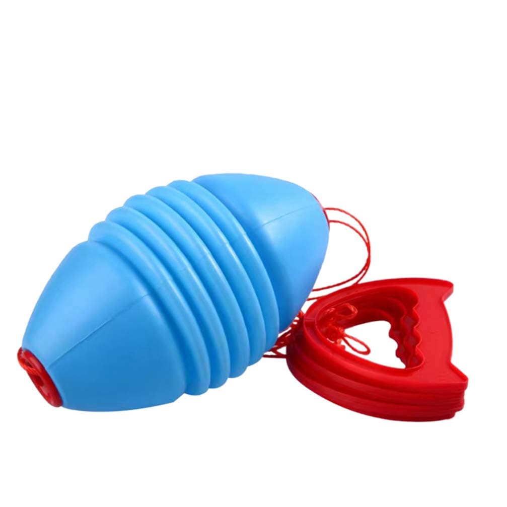 TOYANDONA 1pcs Zip Ball Game, Blue Elastic Pulling Balls Zoom Sliding Ball Zip Ball Game for Double Player