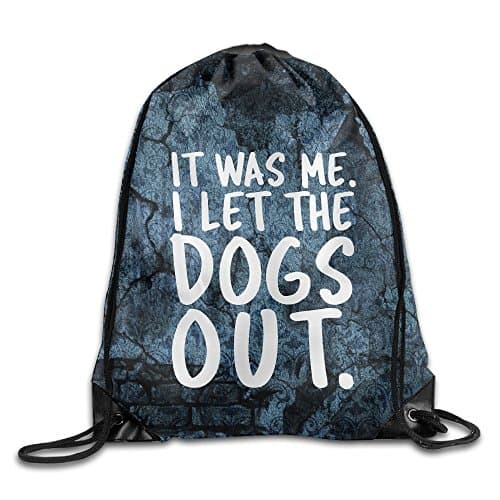 It Was Me I Let The Dogs Out Drawstring Gym Sport Bag, Large Lightweight Gym Sackpack Backpack For Men And Women