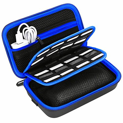 New Nintendo 2DS XL Carrying Case by DOUBI - With Removable Pouch and 16 Game Cartridge Holders