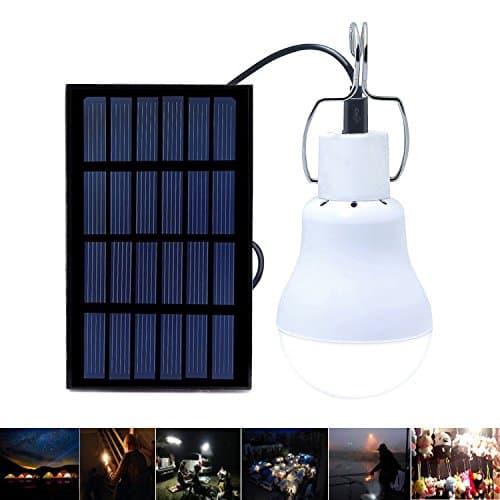 AROC Solar Lights Led Bulb Light Outdoor Lighting Solar Energy Lamp Camp Tent Fishing Hiking Lamp Garden Shed Yard Home Emergency Lighting 15W 130LM