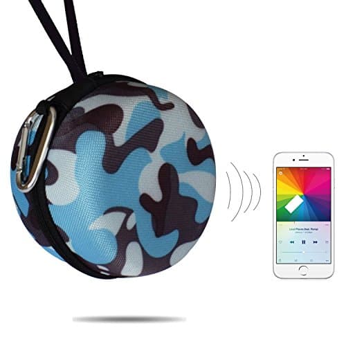 Echo Dot Case, Upgraded Mesh Compartment Portable Carrying Travel Bag Protective Hard Case Cover for Echo Dot (2nd Generation) with Carabiner (Fits USB Cable and Wall Charger)