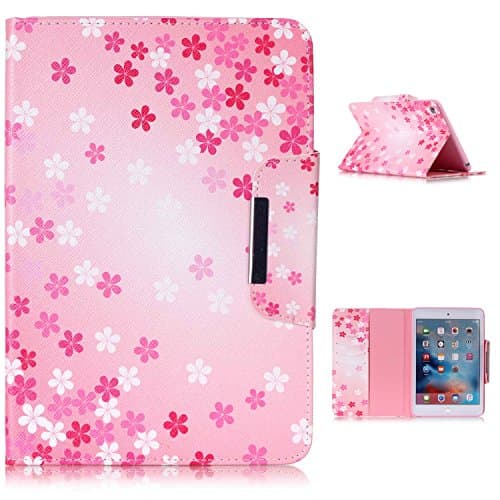 Apple iPad Air Case,iPad 5 Case,9.7 inch,LLcase Slim Fit Folio Smart Stand Case Premium PU Leather Case Cover with Auto Wake&Sleep Feature for 9.7 inch Apple iPad Air (pink flower)