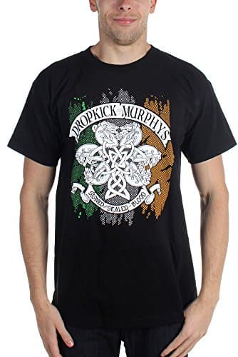 Dropkick Murphys - Mens Knotwork Flag T-Shirt, Size: XX-Large, Color: Black