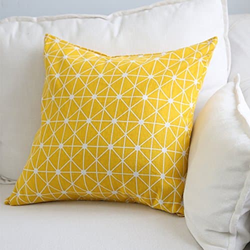 Aimeer 18 X 18 Inch Super Soft Home Decorative Sofa/Bed Throw Pillow Cushion Cover With Invisible Zipper,Multiple Colors Linen Pillow Case(Pack 2)