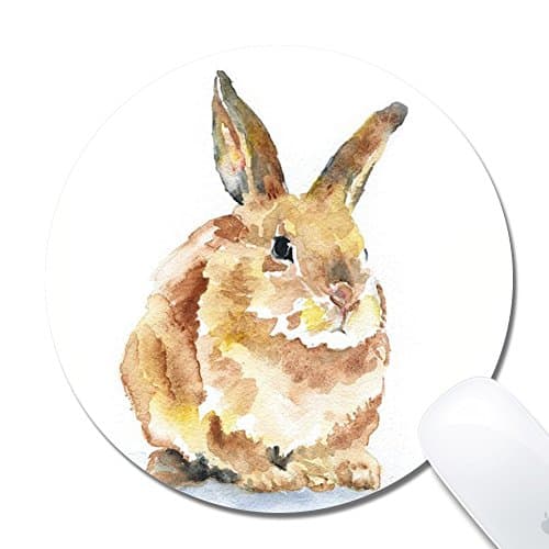 DeJYtrade Mouse Pad, Cute Rabbit Custom Non-Slip Gaming Mousepad (Round20x0.2cm)