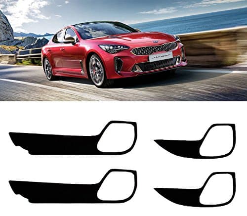Aoneparts Carbon Fabric Inside Door Panel Protect Cover 4pcs for 2018~2019 KIA Stinger